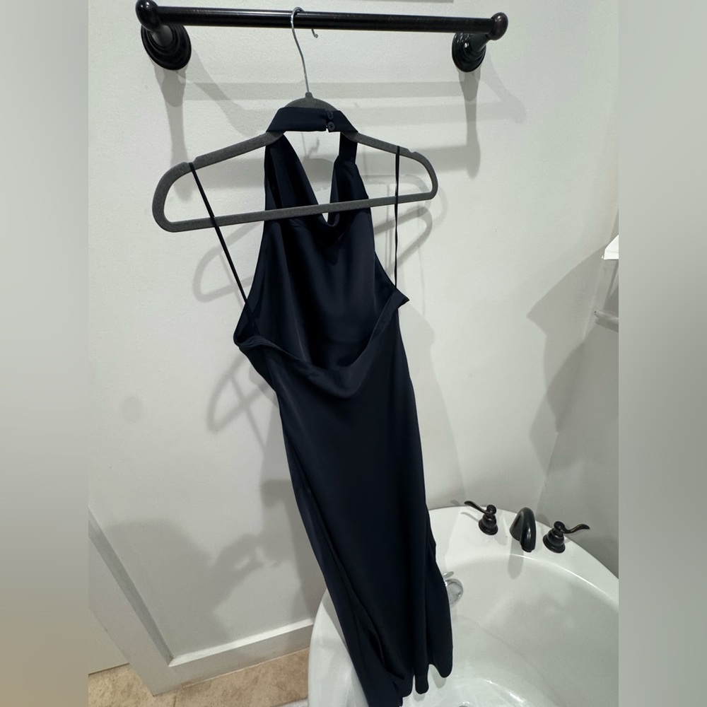 Babaton silk blue dress